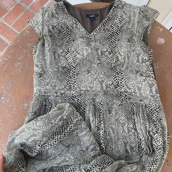 Vintage Alfani snake print v-neck dress size large / fits size s-L - Picture 7 of 8